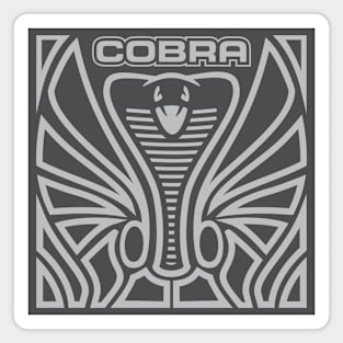 Cobra Hood Art (Silver on Dark Gray) Magnet